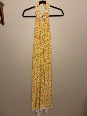 Free People floral halter maxi dress